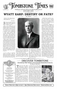 Tombstones History Journal Tombstone Times